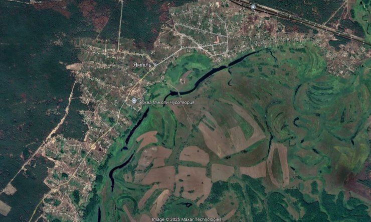 Поселок Ямполь на карте от Сил обороны