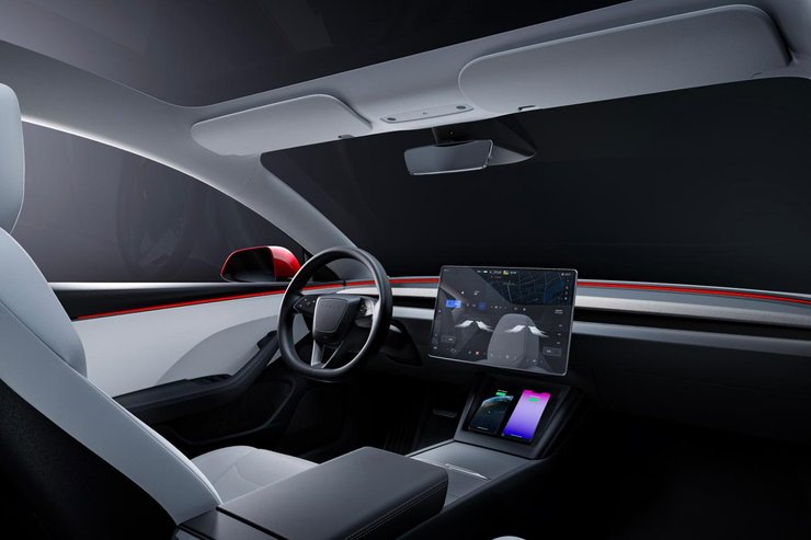 салон Tesla Model 3, Tesla Model 3 Long Range RWD, электромобиль Tesla, электромобиль Tesla