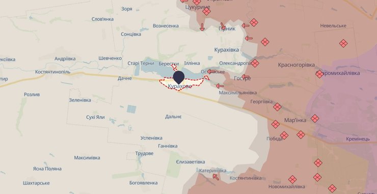 курахове карта