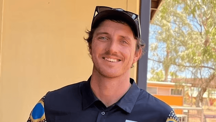 Мужчина, рыбак, австралиец,