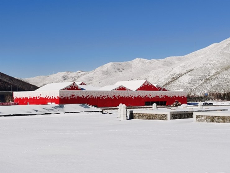 руины, Тайзичэн, снег, олимпийская деревня, снимок