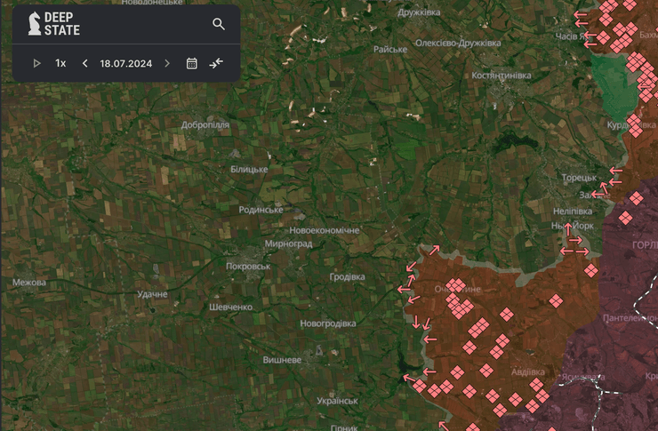 Карта боевых действий