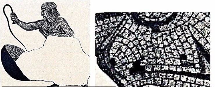 мозаика женщина гладиатор