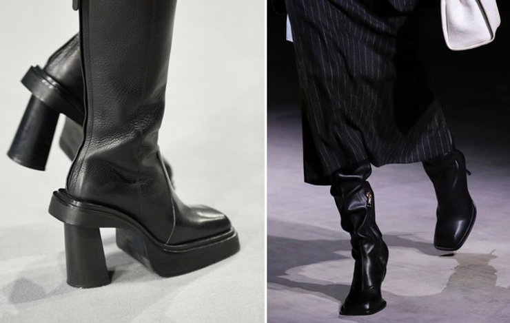 обувь с квадратным мысом фото