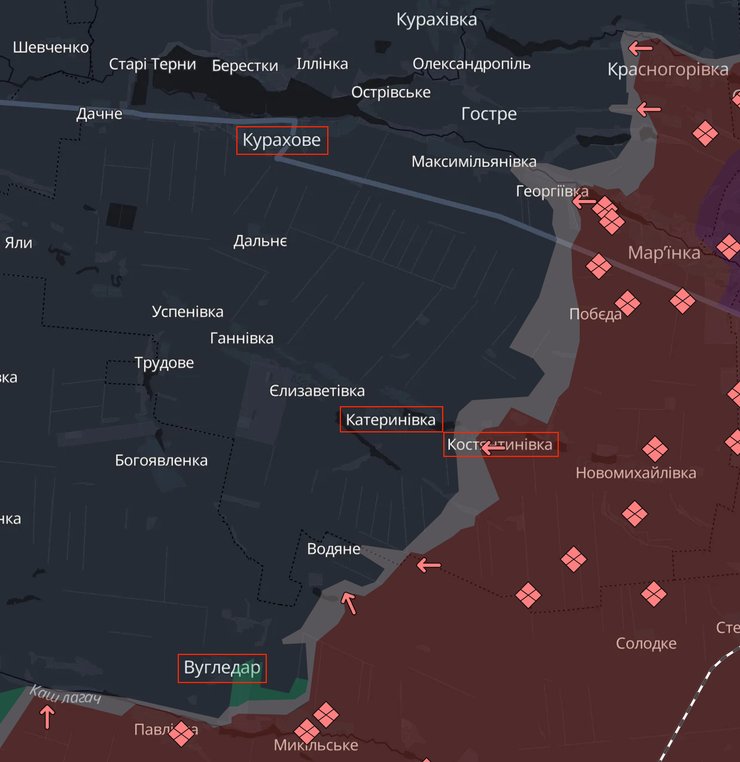 Кураховское направление, Угледар, Угледарское направление