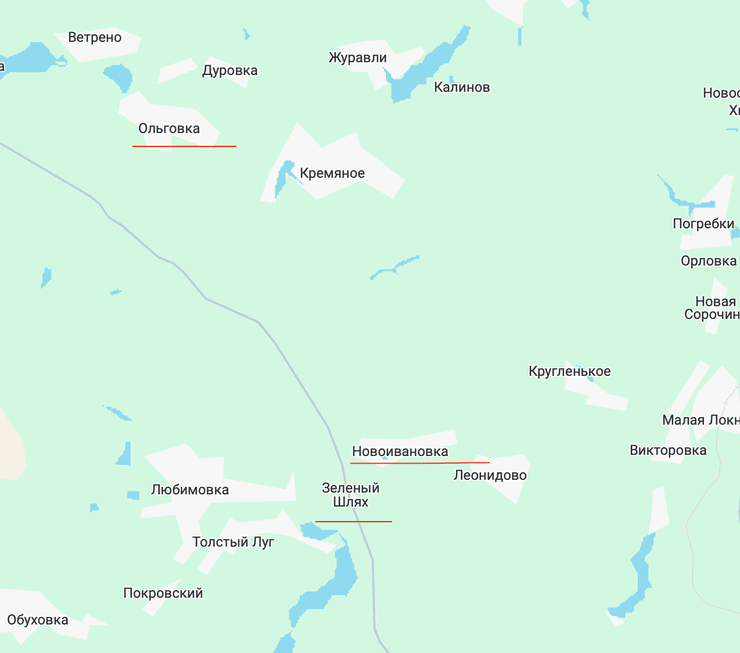 Карта Курської області