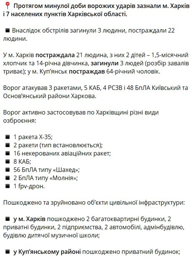 Удар РФ по Харькову и отчет Синегубова 7 июня