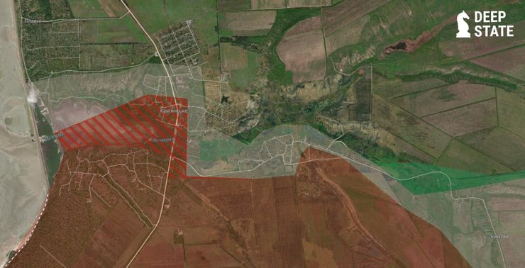 В селе Каменское прослеживается сложная боевая обстановка