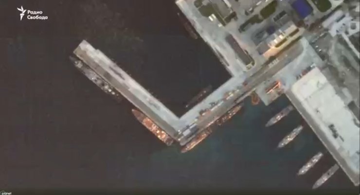 Супутникове фото бухти Новоросійська до 15 грудня