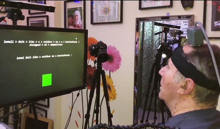 матрица с электродами, сила мысли, набор текста