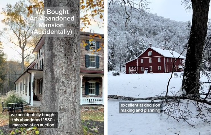 Мужчина случайно купил особняк, старинный особняк, ремонт особняка, ремонт дома, потратили на ремонт 4 года, дом мечты,