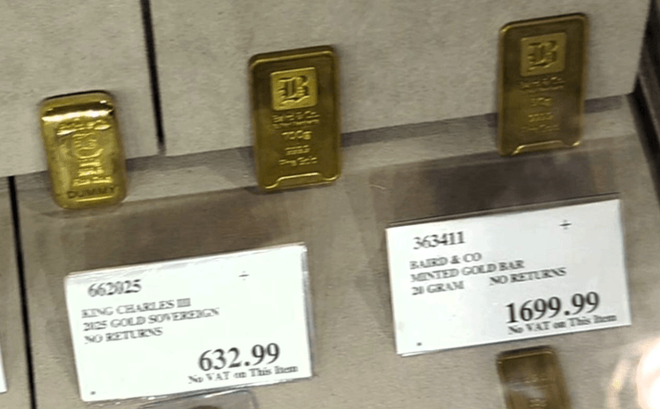 Британка знайшла у супермаркеті Costco золоті злитки