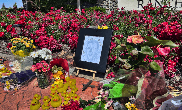 Импровизированный мемориал, память, фото, цветы, авария, ДТП, жертва,