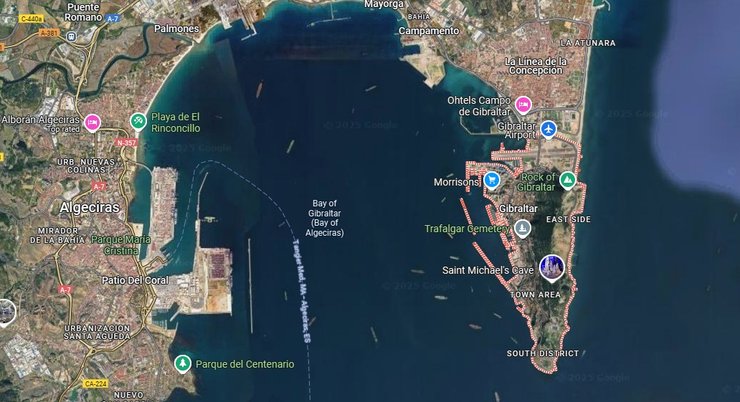 гибралтар карта