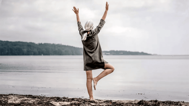 женщина, пляж, вода, фото