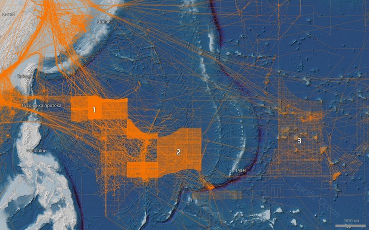 Маршрут шпионского судна Дун Фан Хонг-3 Китая возле Тайваня