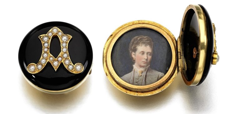 Траурный медальон, принцесса алиса, королева виктория