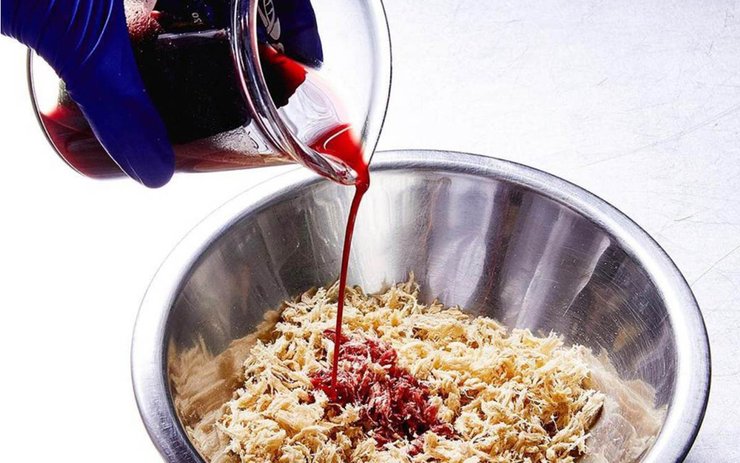 фото, соевое мясо с кровью