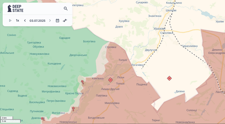 продвижение ВС РФ на Харьковщине