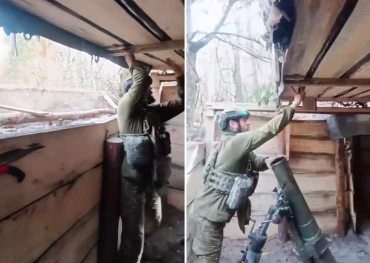 Минометный расчет ВСУ