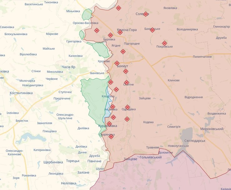 карта боев в Украине