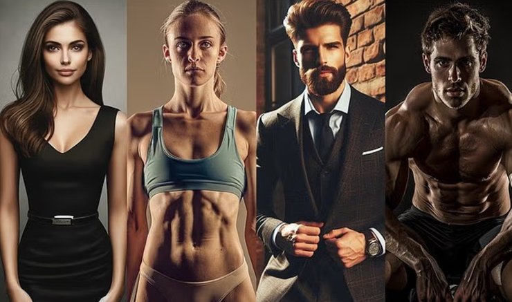 идеальное тело ии идеальное тело, мужчины, женщины, ИИ