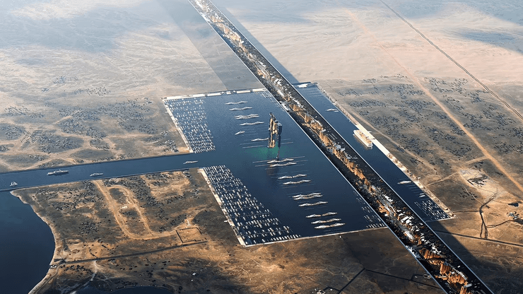 The Line, Саудівська Аравія, дзеркальне місто, місто посеред пустелі, місто майбутнього, проєкт, місто з інфраструктурою,