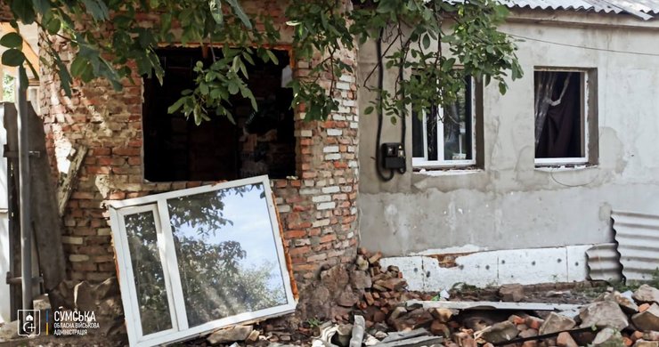 После удара БПЛА