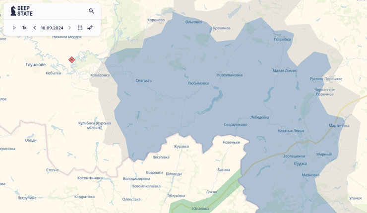 Карта DeepState: Комаровка, Курськая область