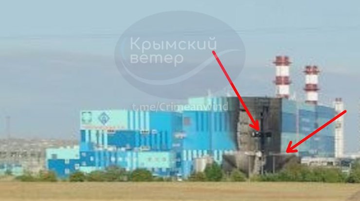 Фото Таврической ТЭС после удара 21 июня