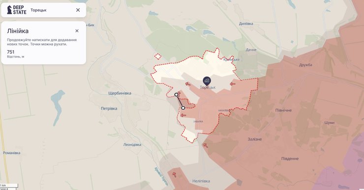 Наступление РФ, карта, 6 января, Торецк