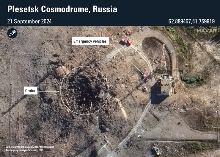Майданчик на космодромі Плесецьк 21 вересня, після запуску Сармата