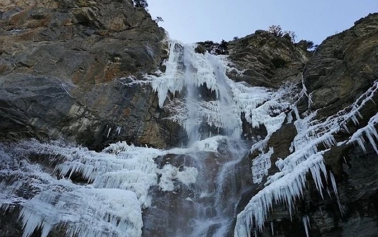 крым, водопад, погода, мороз, ялта
