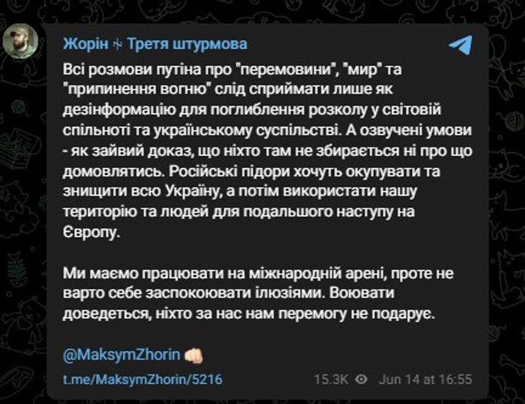 Максим Жорин, 3 ОШБр, переговоры, фото