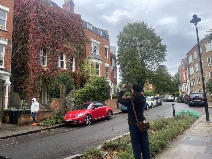 Дом полностью зарос плющом, растение оккупировало весь дом в Лондоне, интересные локации, путешествия, туризм, фасад дома