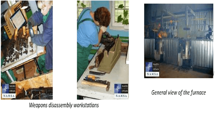 Разновидности уничтоженного оружия, их категории, количество и локации