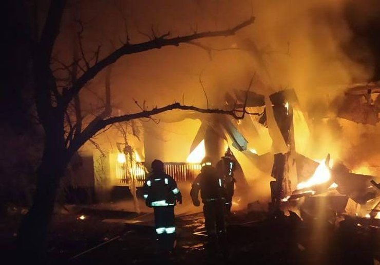 Днепропетровская область, обстрел, пожар