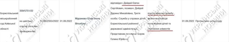 Материалы суда по разводу Дейдей с женой, фото