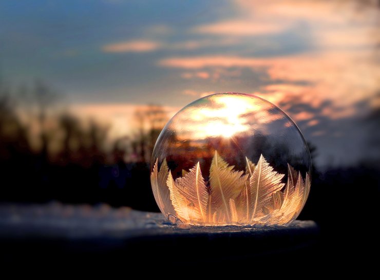 пузырь, зима, узоры, фото