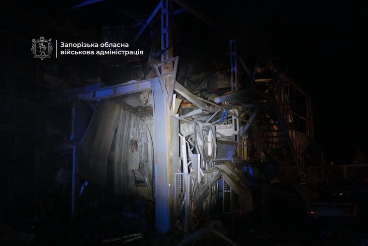 Последствия удара ВС РФ по Запорожью 26 сентября