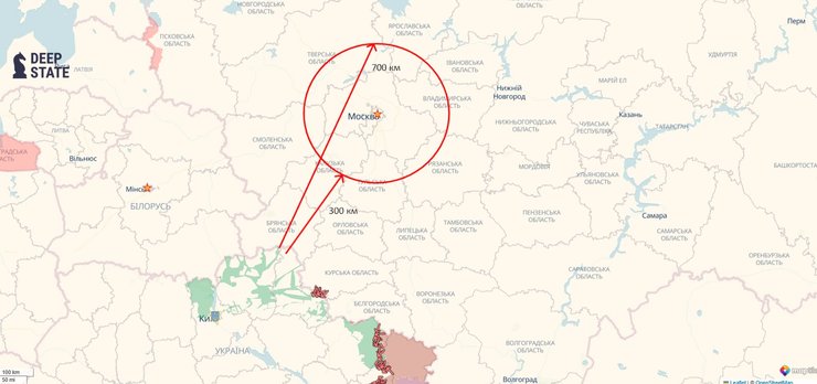 200 км навколо Москви потрапляють у зону ураження Нептуна чи Фламінго