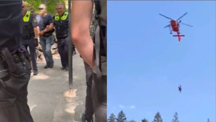 Убийца, спасательная операция, арест, маньяк, туристы,