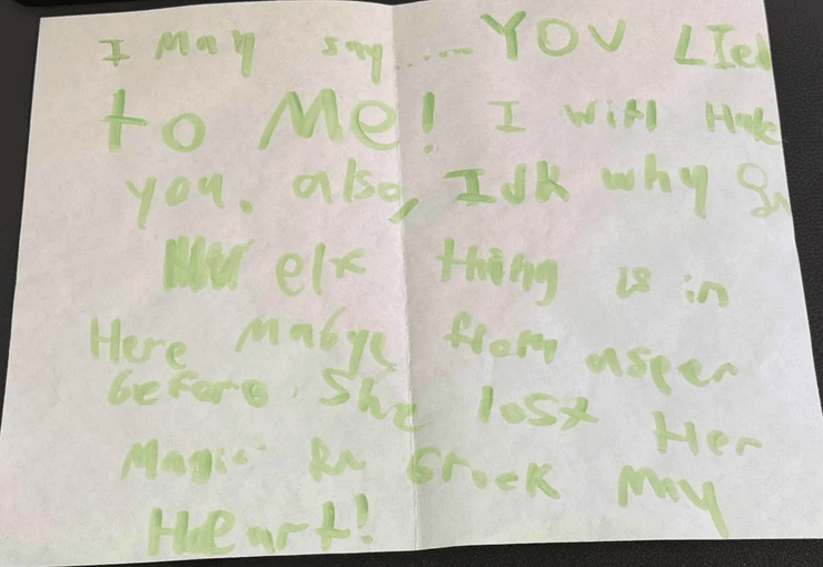 Письмо ребенка, девочка удивила родителей письмом, письмо маленькой девочки, письмо Санте, письмо Деду Морозу, Рождество, Новый год