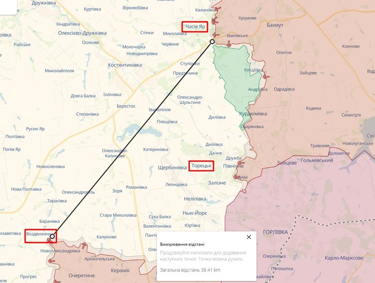 Бої на сході, ЗС РФ штурми, ЗС РФ Донецька область, карта, 27 червня, Торецьк