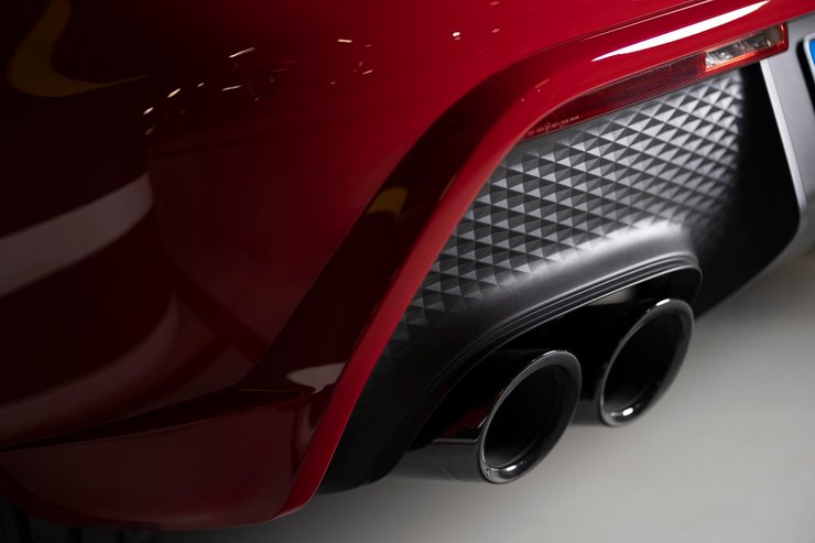 вихлопна система Porsche Macan GTS 2021, тест-драйв Варшава Польща, екстер'єр Порше Макан 2021