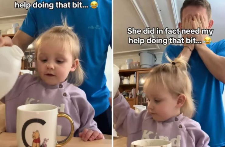 Воспитание ребенка, отец учит дочь готовить кофе и чай, интересные случаи из жизни, невероятные истории