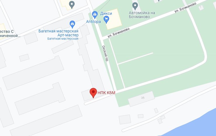 Карта, Коломна, НВК КБМ