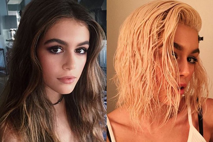 Кайа Гербер стала блондинкой фото, новый образ