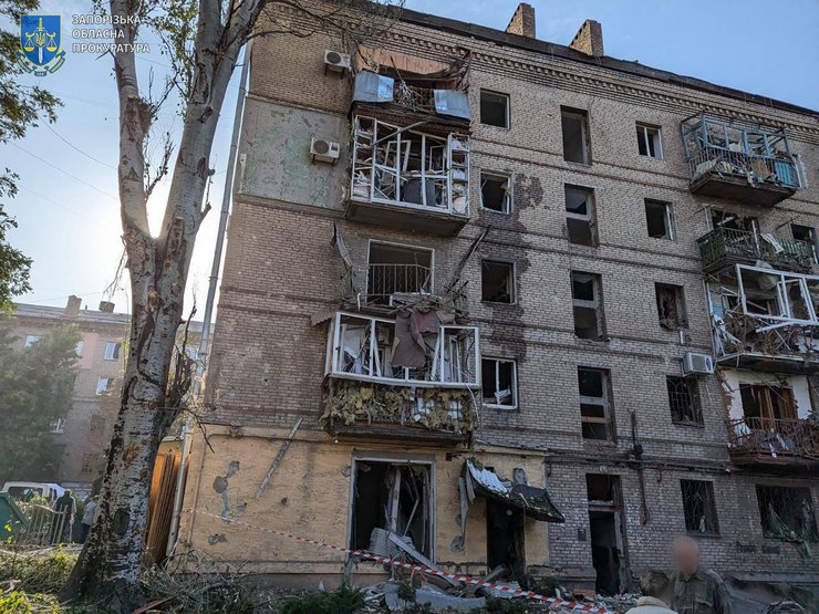 Обстріл Запоріжжя, Запоріжжя КАБ, зруйнований будинок