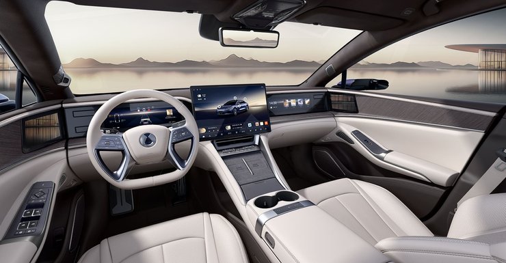 салон Denza Z9, BYD Denza Z9, электромобиль BYD, BYD Denza, новый BYD Denza Z9, новый Denza Z9, новый Denza Z9